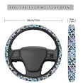 thumbnail image 3 of Renewold Universal Steering Wheel Cover, Soft Breathable 15 Inch Car Steering Wheel Cover Auto Accessories Fit for Most Vehicles, Leopard Print Blue Purple, 3 of 7