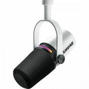 Shure MV7+ Dual-Output Cardoid Wired Dynamic Podcast Microphone, White MV7+-W