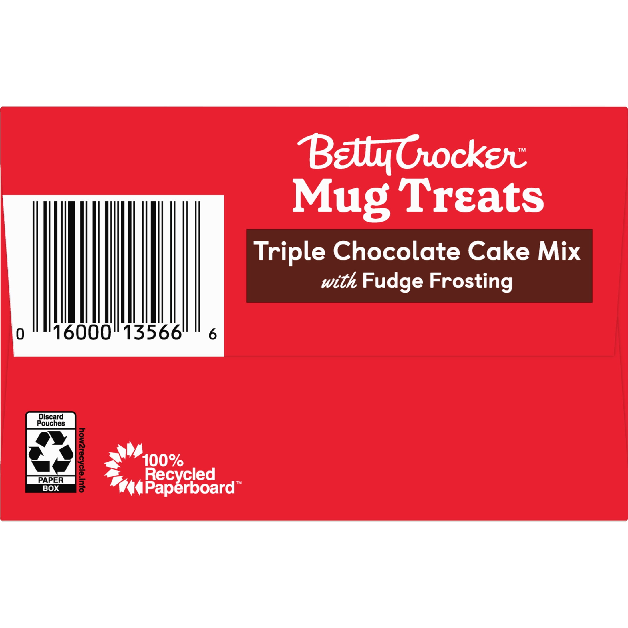 (4 pack) Betty Crocker Mug Treats Triple Chocolate Cake, 12.5 oz
