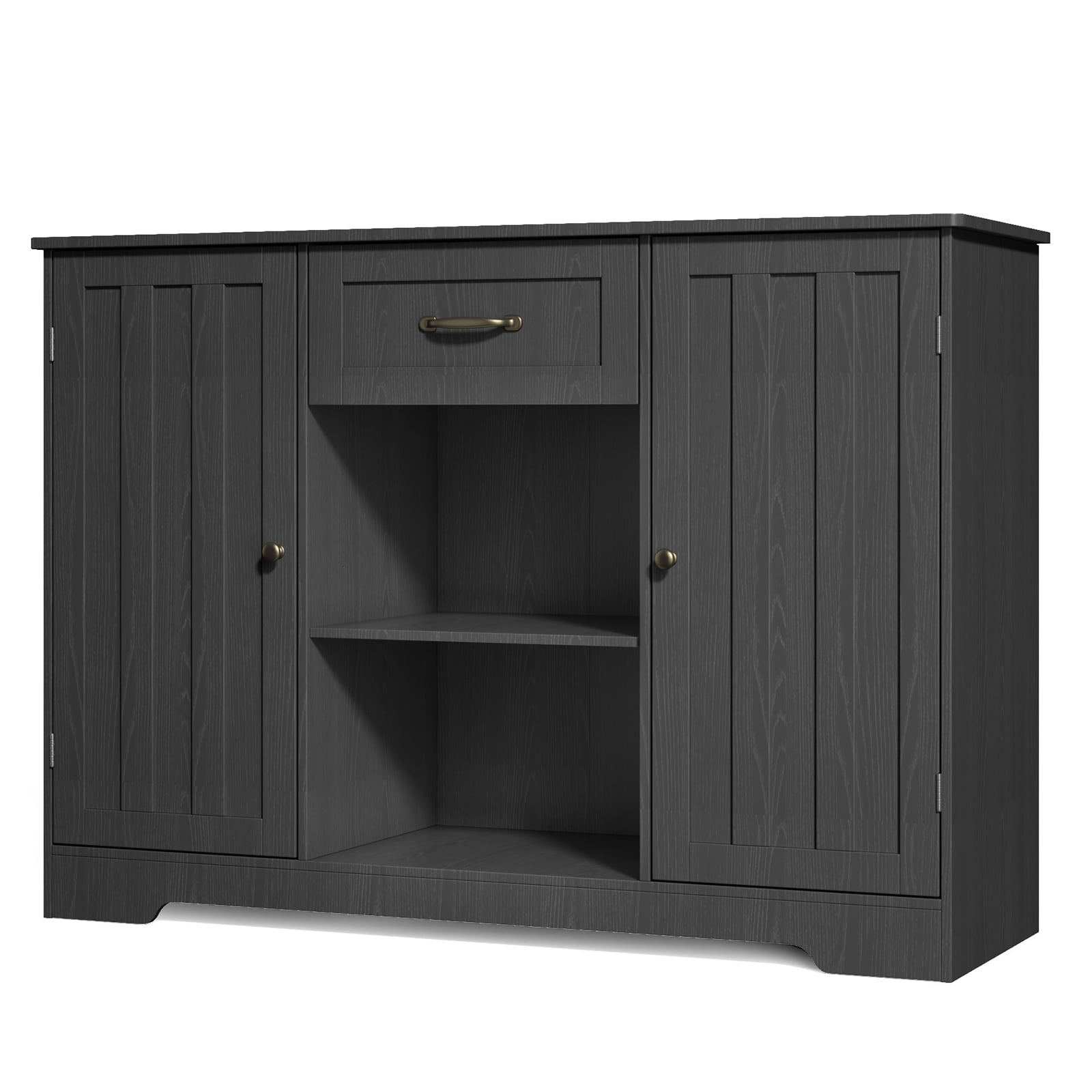 Sideboard Buffet Cabinet,Asofer Storage Coffee Bar Cabinet with Drawers, Kitchen Pantry Storage with Doors and Shelves for Kitchen and Living Room, Black