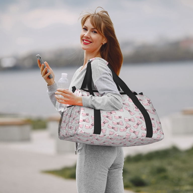 cute travel duffel bag Super children's Large Capacity shoulder for trips and Bagmire 2056 Dimensions Danshuz Black Fuchsia Sequin Cheer