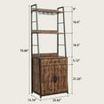 thumbnail image 2 of Roromall Microwave Storage Rack with Drawer, 70.8" Industrial Baker Rack Tall Bar Cabinet Kitchen Stand with Cabinet Freestanding Wine Cabinet for Living Room, Dining Room, 2 of 9