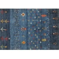 thumbnail image 1 of Ahgly Company Indoor Rectangle Contemporary Dark Blue Grey Blue Area Rugs, 2' x 3', 1 of 6
