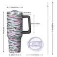 thumbnail image 2 of Leopard Print 40oz Tumbler– Stainless Steel Insulated Tumbler with Handle and Straw, Large Capacity Travel Cup for Hot & Cold Drinks, 2 of 6
