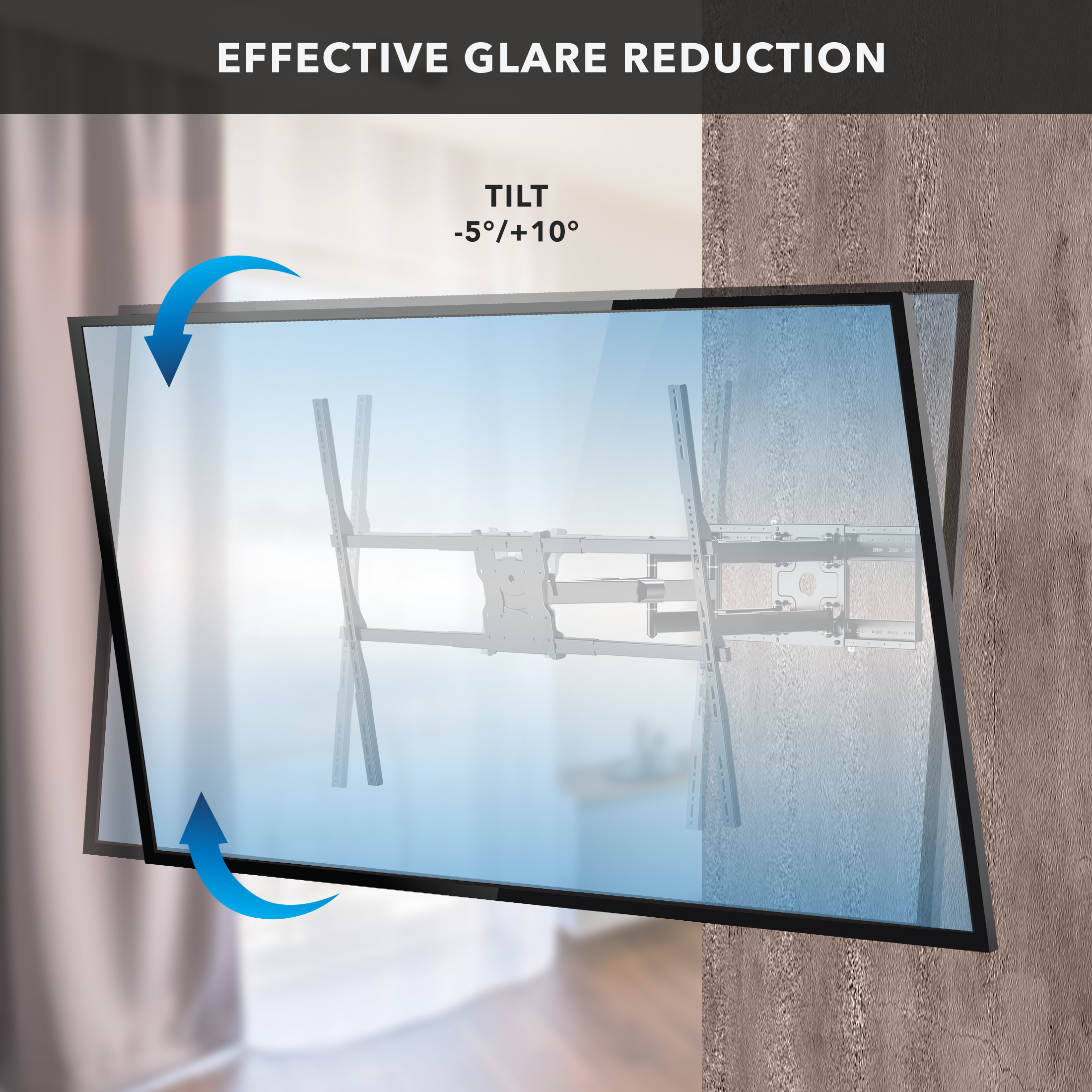 The Beast XXL Heavy Duty TV Full Motion Wall Mount for TVs Up To 140"