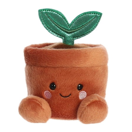 Aurora - Mini Brown Palm Pals - 5.5" Terra Potted Plant - Adorable Stuffed Animal
