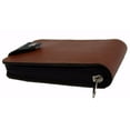 thumbnail image 6 of Tan Men's Biker Cow Leather Zipper Bi-fold Wallet (52-021-15), 6 of 7