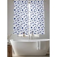 thumbnail image 4 of Blue Spring Floral Sheer Curtains 72 Inch Length 2 Panels Set, Summer Botanical Elegant Voile Window Treatment Rod Pocket Curtains Sheers Drapes for Bedroom/Living Room/Kitchen 52"x72"x2, 4 of 7