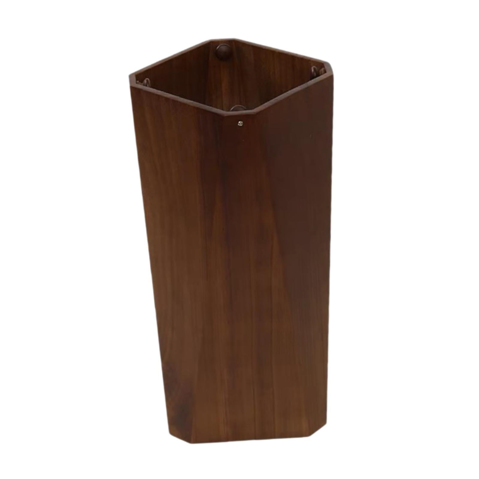 oshhni Wooden Umbrella Holder Creative Organizer Bin for Hallway Supermarket Office Brown