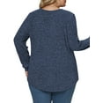 thumbnail image 4 of NISVIYA Womens Winter Plus Size Sweather with Long Sleeves,Fashion Casual Loose Fit Knit V-Neck Tops, 4 of 5