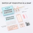 thumbnail image 6 of VSALON Press on Nails Short Square - Gray Glass Cat Eye Shimmer 3D Silver Art Design Glue on Nails, Reusable Opaque Gel Fake Nails Gifts for Women - 32 PCS in 16 Sizes with Glue & Cuticle Oil, 6 of 7