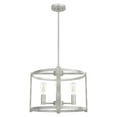 thumbnail image 2 of Hunter - Astwood 4-light Brushed Nickel, Medium Size Chandelier, Dimmable, Caged Style, Drum Shaped, for Bedrooms, Dining, Living Rooms - 19134, 2 of 9