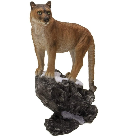 Pacific Giftware Realistic Big Cat Cougar on Rock Resin Figurine Statue