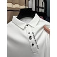 thumbnail image 2 of High-end Brand New Summer Solid Color High Quality Short Sleeve Polo Men's Fashion Business Casual Traceless Casual Printing, 2 of 6