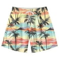 thumbnail image 2 of Boys Tropical Swim Trunks Quick Dry Board Beach Shorts Lightweight Loose Summer Casual Swimming Trunks 11T, 2 of 6