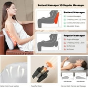 Neck & Back Massager with Heat — 3D Deep-Kneading Shiatsu Pillow, Gray— Gift for Mom & Dad