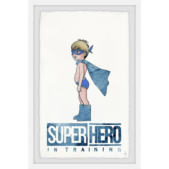 Marmont Hill Little Superhero in Training Framed Wall Art