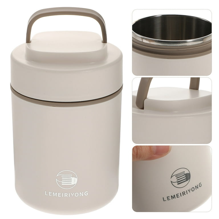 Wovilon New 304 Stainless Steel Insulated Soup Cup, Sealed Water Cup,  Personalized Soup Pot, Cup With Handle Gift