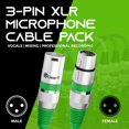 thumbnail image 2 of LAICAIW XLR to XLR Microphone Cable (100 Feet, 1 Pack) XLR Male to Female Mic Cable 3-Pin Balanced Shielded XLR Cable for Mic Mixer, Recording Studio, Podcast-Green, 100Ft, 1 Pack, 2 of 7