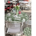 thumbnail image 5 of Outdoor Tablecloth with Umbrella Hole for Patio/Picnic/Party/Camping, Palm Trees Waterproof Table Cloth Round Cover Washable, Tropical Summer Tropical Botanical Sage Green (Dia 54"), 5 of 9