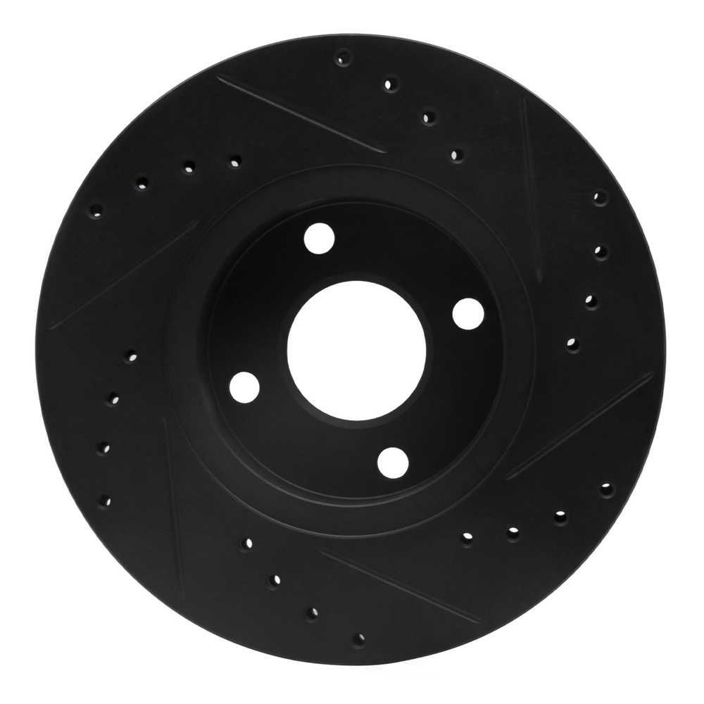 Dynamic Friction Company 633-56017L DFC Brake Rotor - Drilled And Slotted - Black