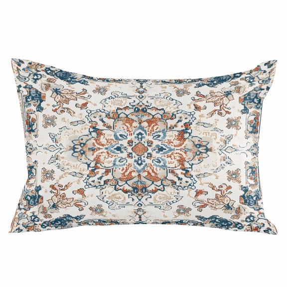 Boho Southwestern Throw Pillow Cover 20 x 30 Inch Decorative Pillow Cover Tribal Antique Country Orange Blue Lumbar Pillowcase Seasonal Rectangle Cushion Case for Couch Sofa Bed Living Room