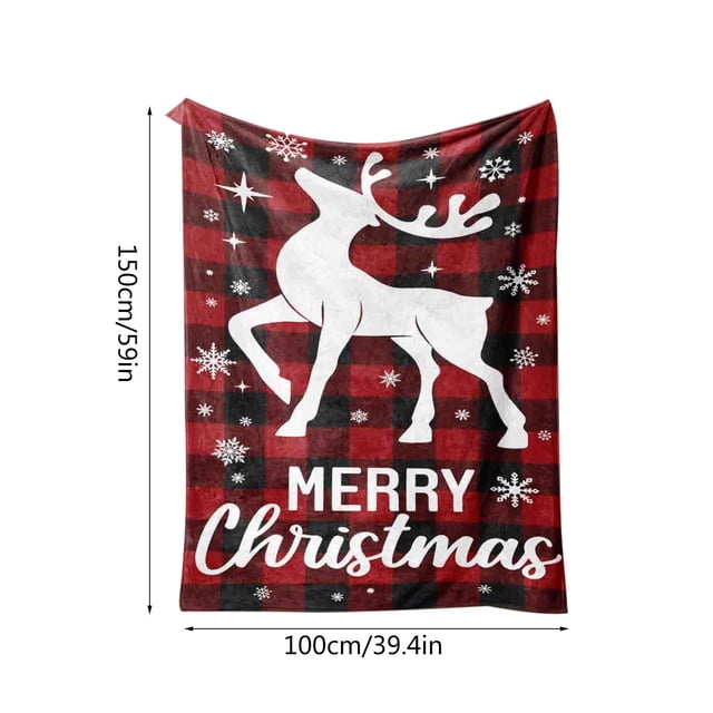 Christmas Flannel Blanket Christmas Printed Bedroom Sofa Nap Blanket