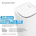 thumbnail image 2 of Linksys Sistema de Malla WiFi Velop Pro 6E / Dos Enrutadores de Malla Cognitiva Tribanda con Velocidad de 5,4 Gbps (AXE5400) / Cobertura Total Del Hogar hasta 6000 Pies Cuadrados / Conexión 200+ Dispo, 2 of 5