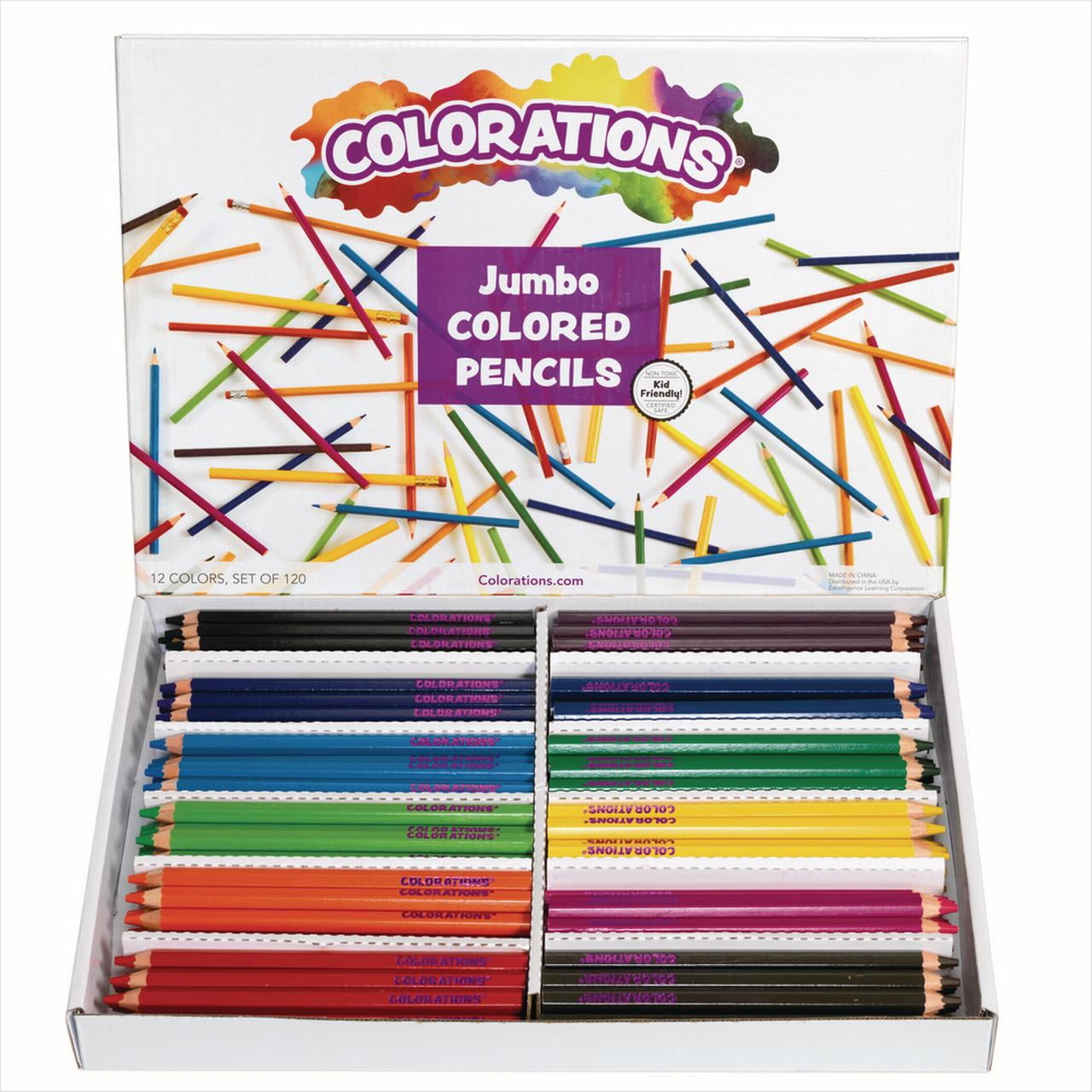 Colorations Jumbo Colored Pencils Set of 120 (Item JPPENCIL