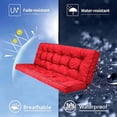 thumbnail image 2 of swing Porch Swing Cushions,Swing Replacement Cushions,Waterproof Porch Swing Cushion 2-3 Seater, 40"*55", Red, 2 of 7