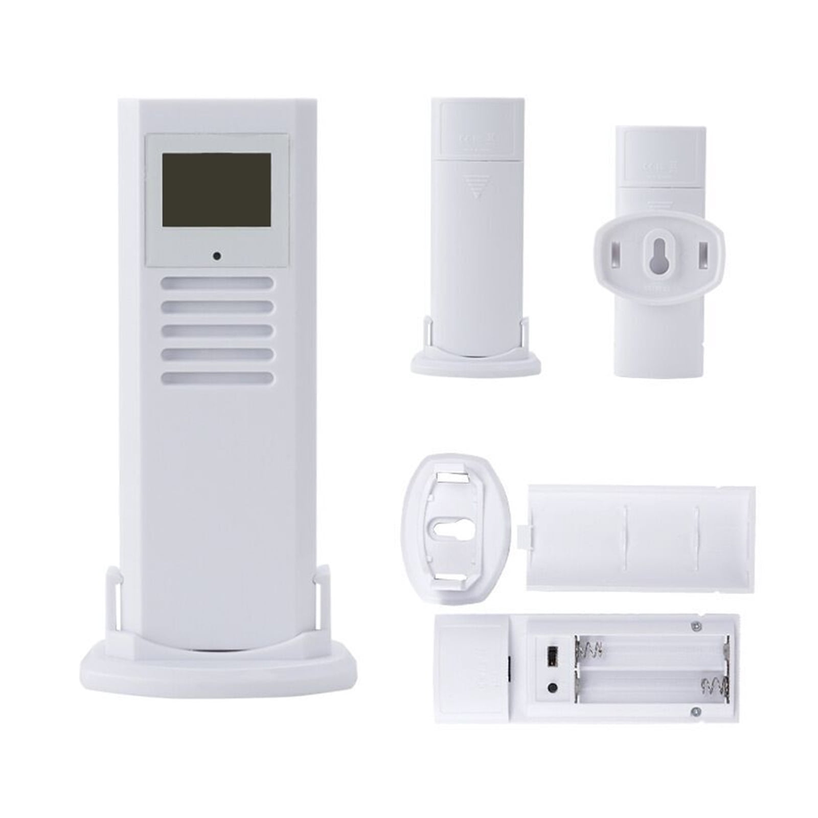 Weather Station Wireless Indoor Outdoor Thermometer Digital Temperature Hygrometer with 3pcs Remote - WHITE