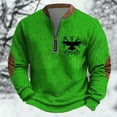 thumbnail image 2 of Aihuaihua Vikings Sweatshirt for Men Quarter Zip Long Sleeve Pullover Tops Medieval Style, 2 of 4