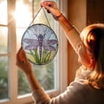 thumbnail image 4 of 6" Dragonfly Stained Glass Suncatcher – Window Hanging Colorful Glass Panel for Home Decor, Gifts, Kitchen, Living Room – Handmade Sun Catcher Decoration for Nature & Garden Lovers BUG-07C-SG6, 4 of 5