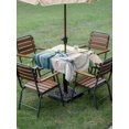 thumbnail image 3 of Outdoor Tablecloth with Umbrella Hole and Zipper, Thanksgiving Pumpkin Square Table Cloth 54x54 Inch Waterproof Tablecloth, Rustic Vintage Leaves Flower Plants Picnic Table Cover for Patio Camping, 3 of 7