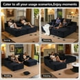 thumbnail image 6 of Liaroo 78.7" Double Chaise Lounge Chair Indoor, Oversized Boneless Sofa Bed, Deep Seat Sleeper Couch Reading Chairs, Cloud Sofas with Cup Holder & Side Pocket for Living Room, No Assembly Required, 6 of 13