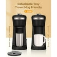 thumbnail image 5 of Single Serve Coffee Maker for K Cup Pod & Ground Coffee 2 in 1, K Cup Coffee Machine 14 oz Brew Size, Mini Single Cup Coffee Pod Fast Brew, Reusable Filter, Black, 5 of 7