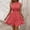 Watermelon Red, variant on QUNYINEY Sleeveless Womens Dresses Mini Boho Summer A Line Sundress Casual Ruffle Slim Fit Crew Neck Dresses