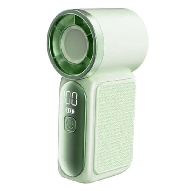 Ventilador de bolsillo grande, portátil y multifuncional; accesorio ideal para acampar, interiores Verde