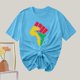 thumbnail image 2 of Camiseta de Cuello Redondo Impresa Nueva Moda Casual de Manga Corta de las Mujeres, Mezcla Ligera de Poliéster para la Primavera, 2 of 6