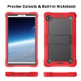 thumbnail image 7 of Galaxy Tab A 8.0" 2019 SM-T290 Case, DETUOSI Slim Heavy Duty Shockproof Rugged Protective Cover with Built-in Stand for Samsung Galaxy Tab A 8 Inch (SM-T290/T295/T297) 2019 Tablet,Red, 7 of 7