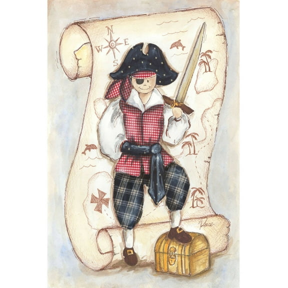 Marmont Hill "Pirate" by Reesa Qualia Painting Print on Wrapped Canvas