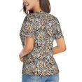 thumbnail image 2 of Goofa Zebra Pattern Women's Slim-Fit Short-Sleeve V-Neck T-Shirt,Classic-Fit Short-Sleeve V-Neck T-Shirt-Large, 2 of 5