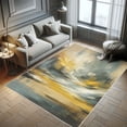 thumbnail image 5 of Ambesonne Abstract Decorative Rug Carpet, Strokes Contemporary Art, 2' 2" x 3' 7", Blue Grey Mustard Ecru, 5 of 5