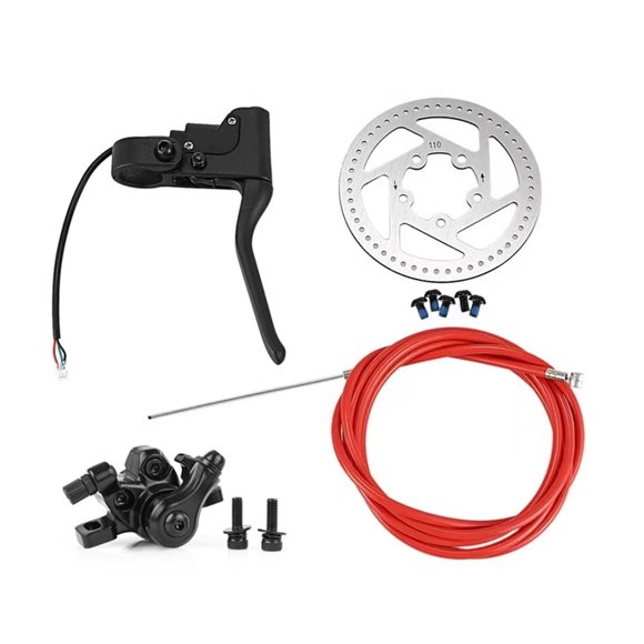 TFixol Electric Scooter Brake Kit with Disc Brake, Hand Lever, Cable, and 110mm Rotor for Enhanced Safety
