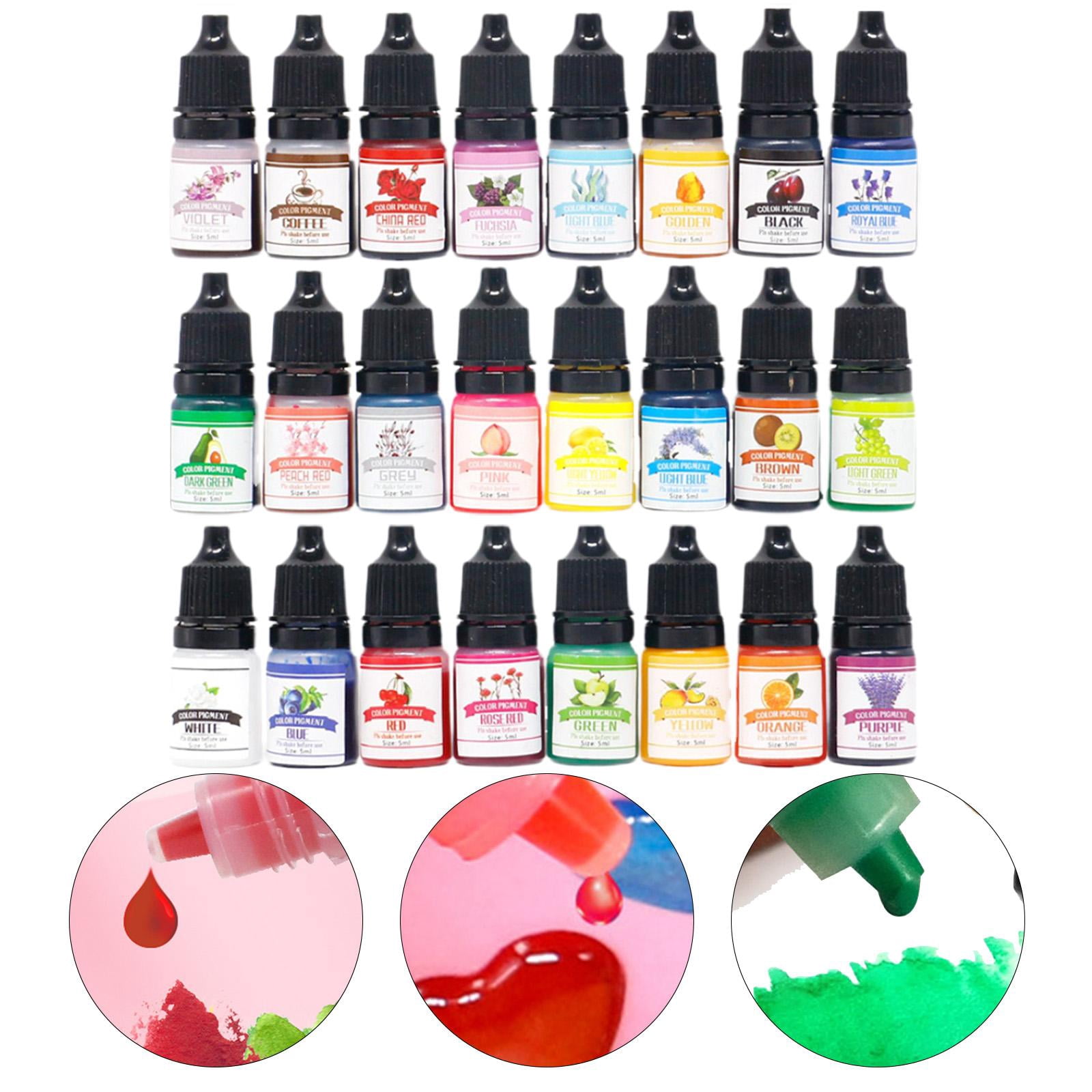 FVDPWYE 24Pcs Inks Concentrated Epoxy Resin Colorant Liquid Colorant Accessories DIY Kit