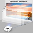 thumbnail image 3 of HOPVISION Proyector Native 1080P Full HD, Proyector de película de 9,500 Lux con 150,000 Horas de Vida LED, 4K & 350 Pulgadas Compatible Proyector, para el SmartPhone/PC/Laptop/PS4/TV Stick/Excel/PPT HOPVISION JQ818A, 3 of 7