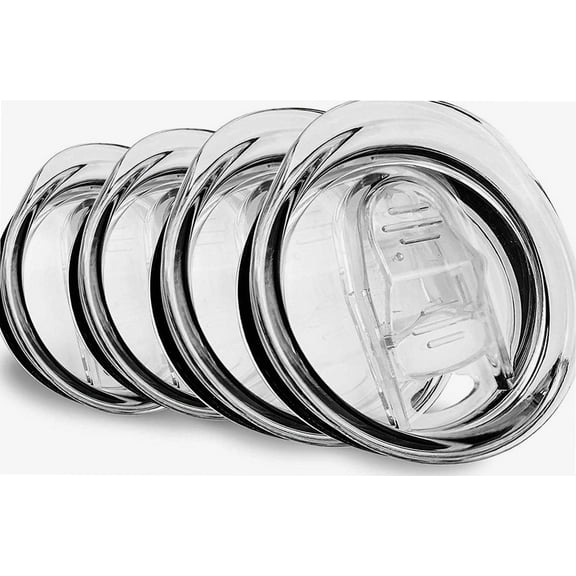 30oz Skinny Tumbler Replacement Lids 4 Pack,Spill Proof Splash Resistant Silicone Sliding Covers,Straw Friendly, BPA Free