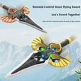 thumbnail image 5 of Flying Sword RC Glider, RC Controlled with Autopilot & Gyro Stabilizer, 3-Speed Stunt Plane, Easy to Fly RC Glider Outdoor Toy for Adults & Teens (Black Gold-Colored Watch Model), 5 of 9