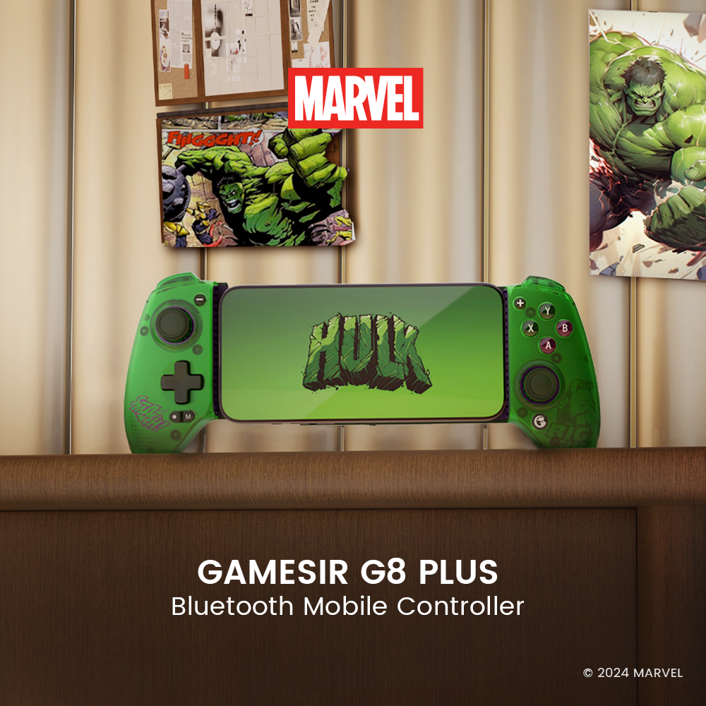 Control Inalámbrico GameSir G8 Plus para Switch, iOS, Android, PC - Gamepad Bluetooth con Versión Hulk Analógico 8