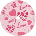 thumbnail image 1 of FMSHPON Valentine's Day Pink Love Hearts Xmas Christmas Tree Skirt Stand Mat for Holiday Party Decoration Indoor Outdoor 48 inches, 1 of 6
